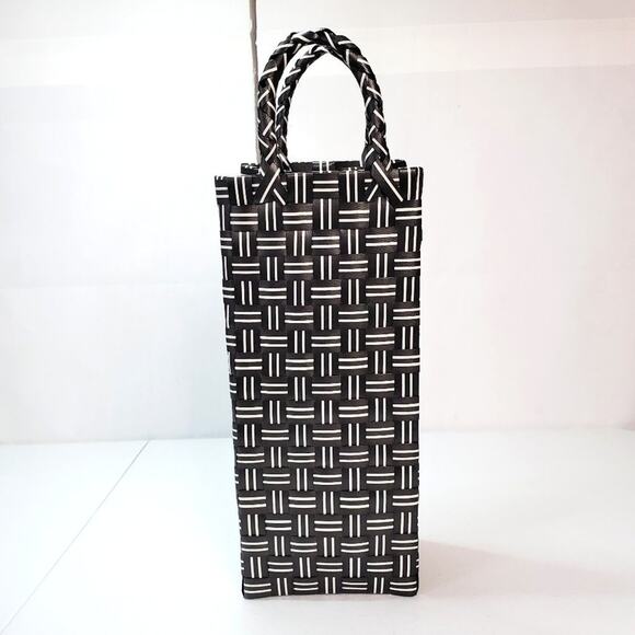 Unbranded Other - BYOB Soft Recycled Plastic Interwoven Wine Bottle Travel Tote Carrier